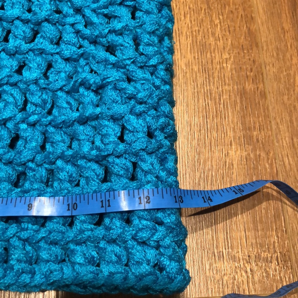 Blue Handmade Infinity Scarf - Picture 3 of 4